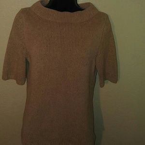 Talbots loop neck sweater tan size small